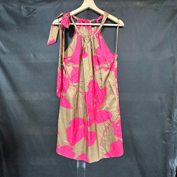 J.Crew Collection Silk Floral Halter Dress Sz 6 - Picture 1 of 2